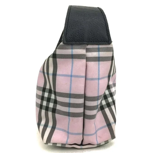 Burberry Pink Nova Check Canvas Cosmetic/Pouch Small Bag (EUC)💖💕💖 - Picture 2 of 9